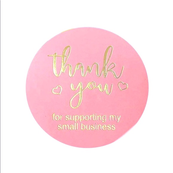 NEW Poshmark Packages "Thank you" Gift Wrap Shipping Supply Set ~ Cards&Stickers - Picture 2 of 10